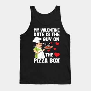 Funny Pizza Box Guy Anti Valentine´s Day Gift Tank Top